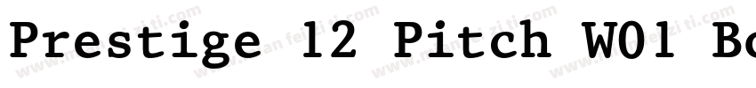 Prestige 12 Pitch W01 Bold字体转换